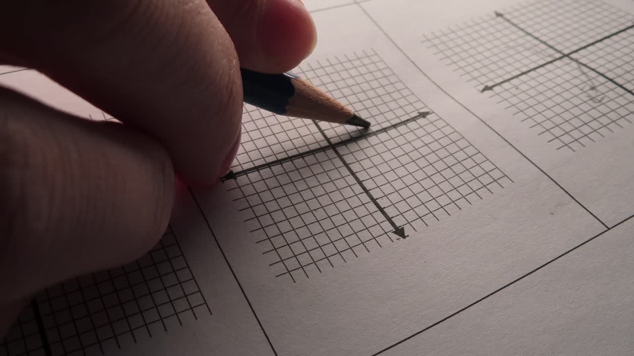 Math test and homework for high school graphing and plotting points for functions mathematics unit and writing with pencil on paper answering questions graph function