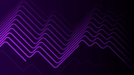 líneas de neón violetas brillantes animación de video de tecnología abstracta