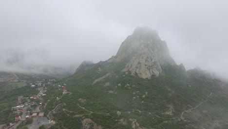 aerial view of pena de bernal, queretaro