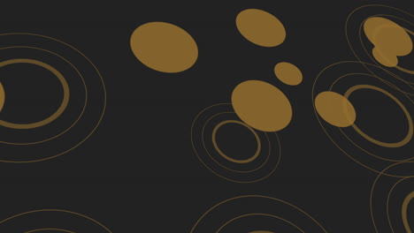 elegant black and gold circle pattern on black background