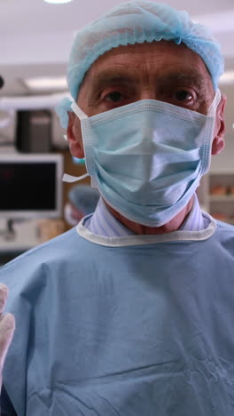 medical professor in surgical gear