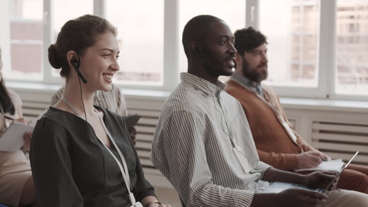 Business People Listening to Presentation