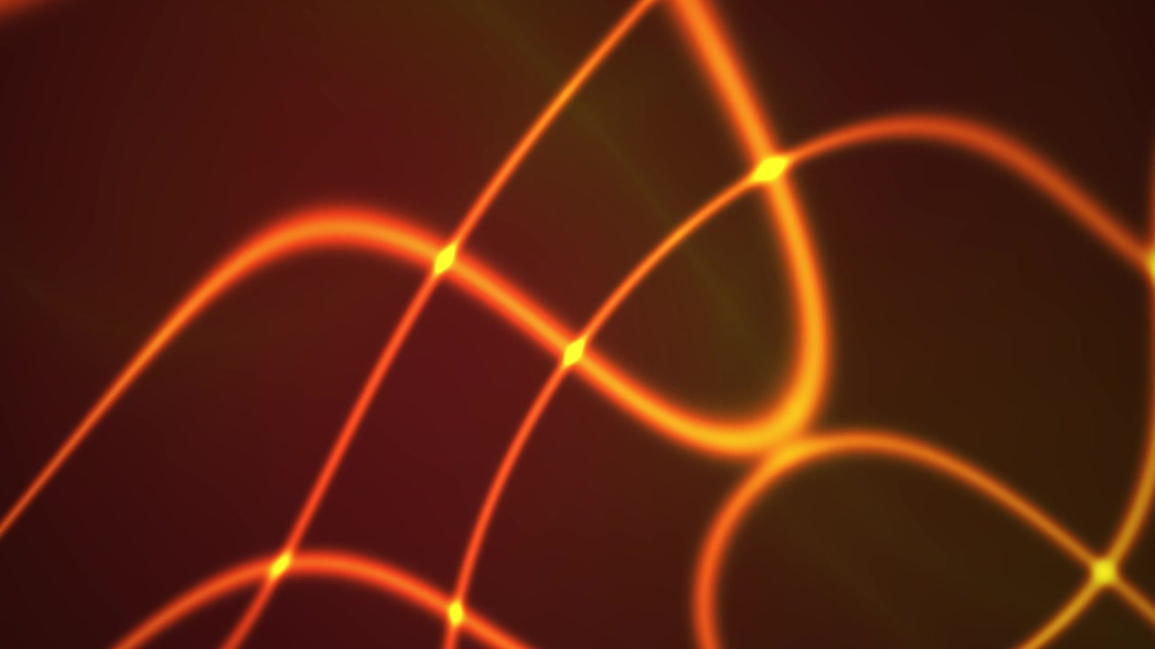 Abstrakte leuchtende goldene Lichtlinien auf dunklem Hintergrund