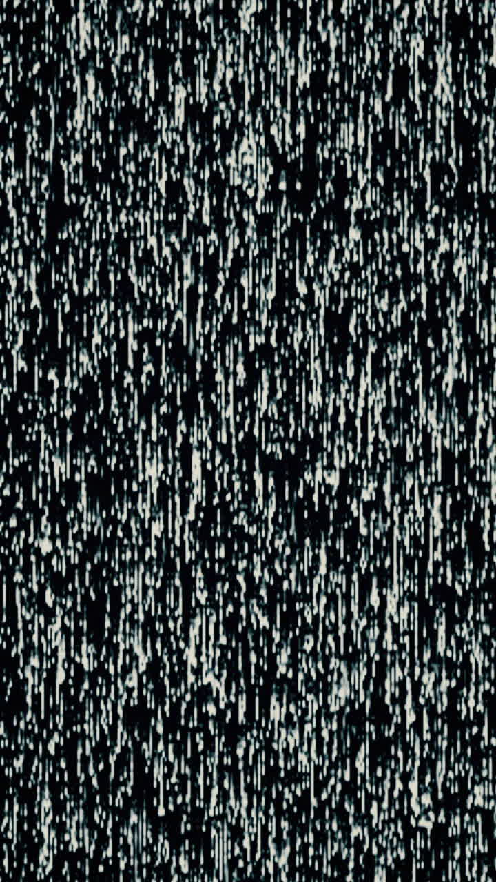 Flickering Television Static Noise on a Black Screen