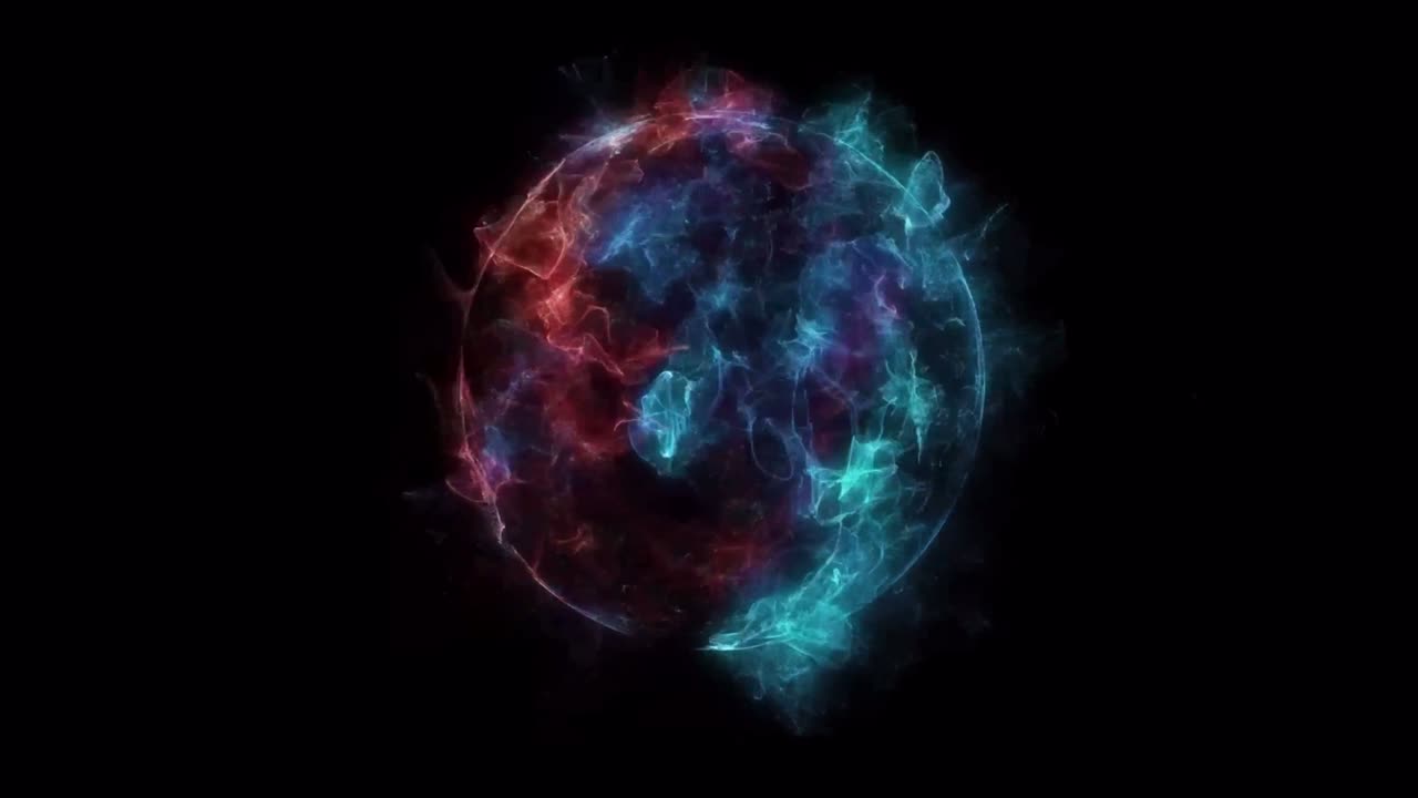 efecto de energía de luz azul animado aislado en fondo negro.