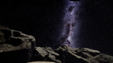 4k hyperlapse astrophotography star trails over sandstone canyon walls.