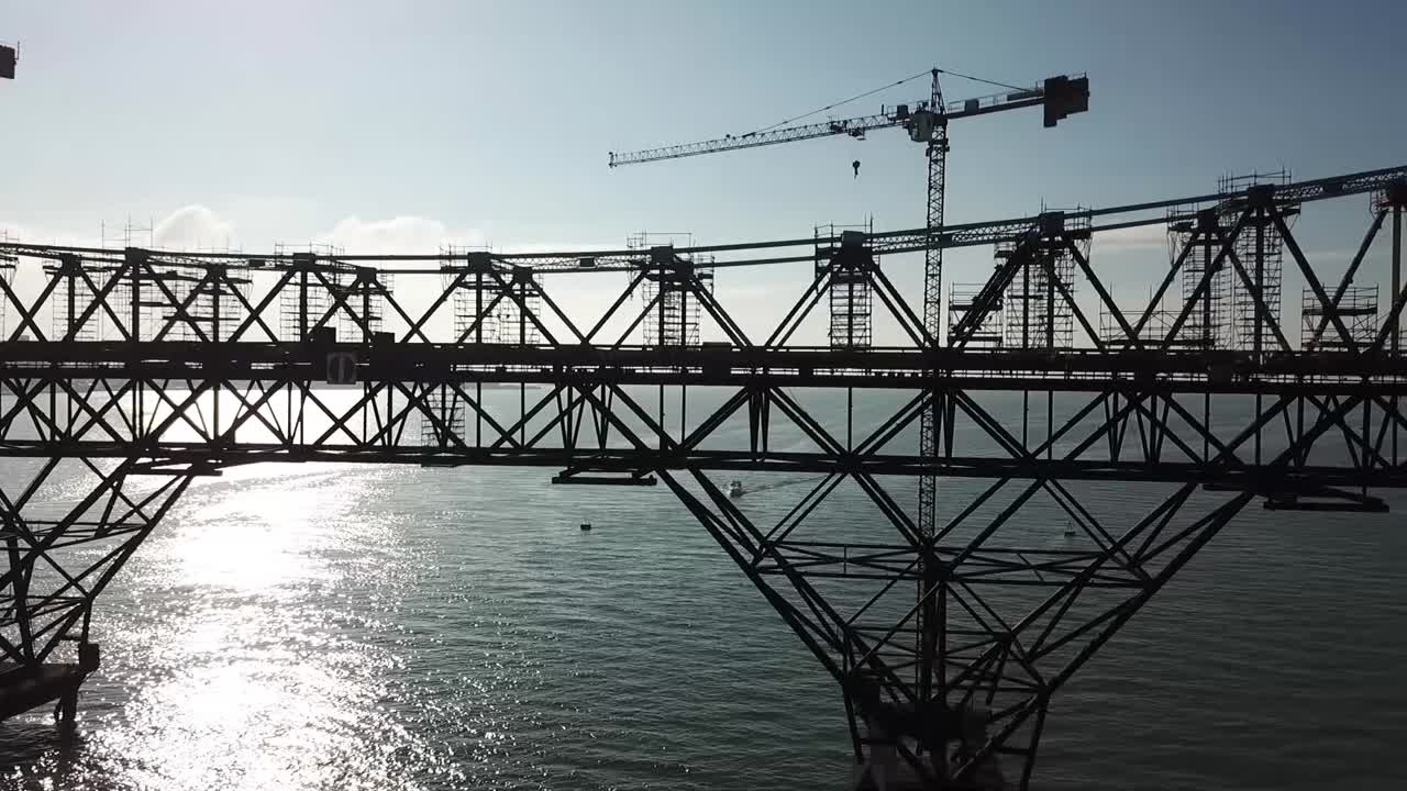 increíbles imágenes de drones del puente hercilio luz en florianópolis, brasil