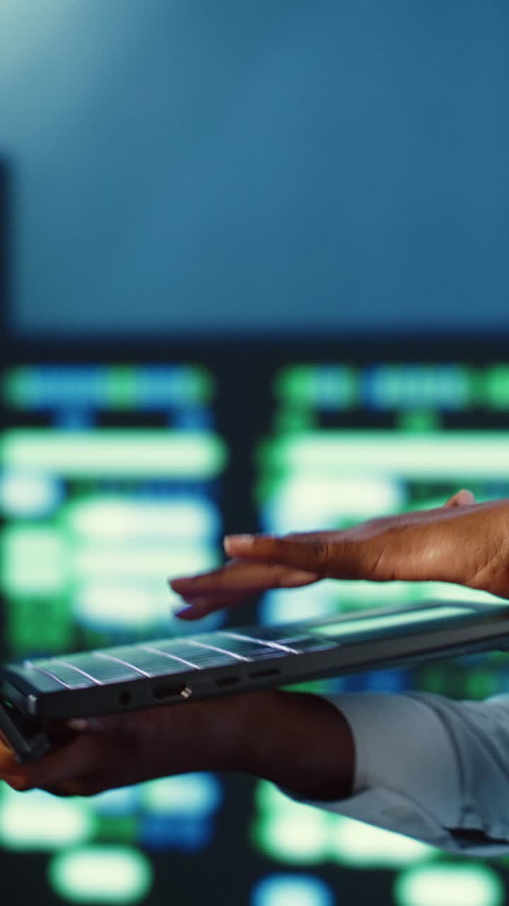 Vertical video System administrator in server hub