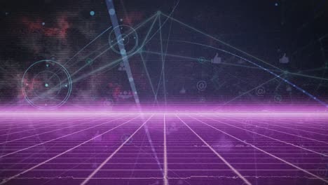 animation of data processing on black background