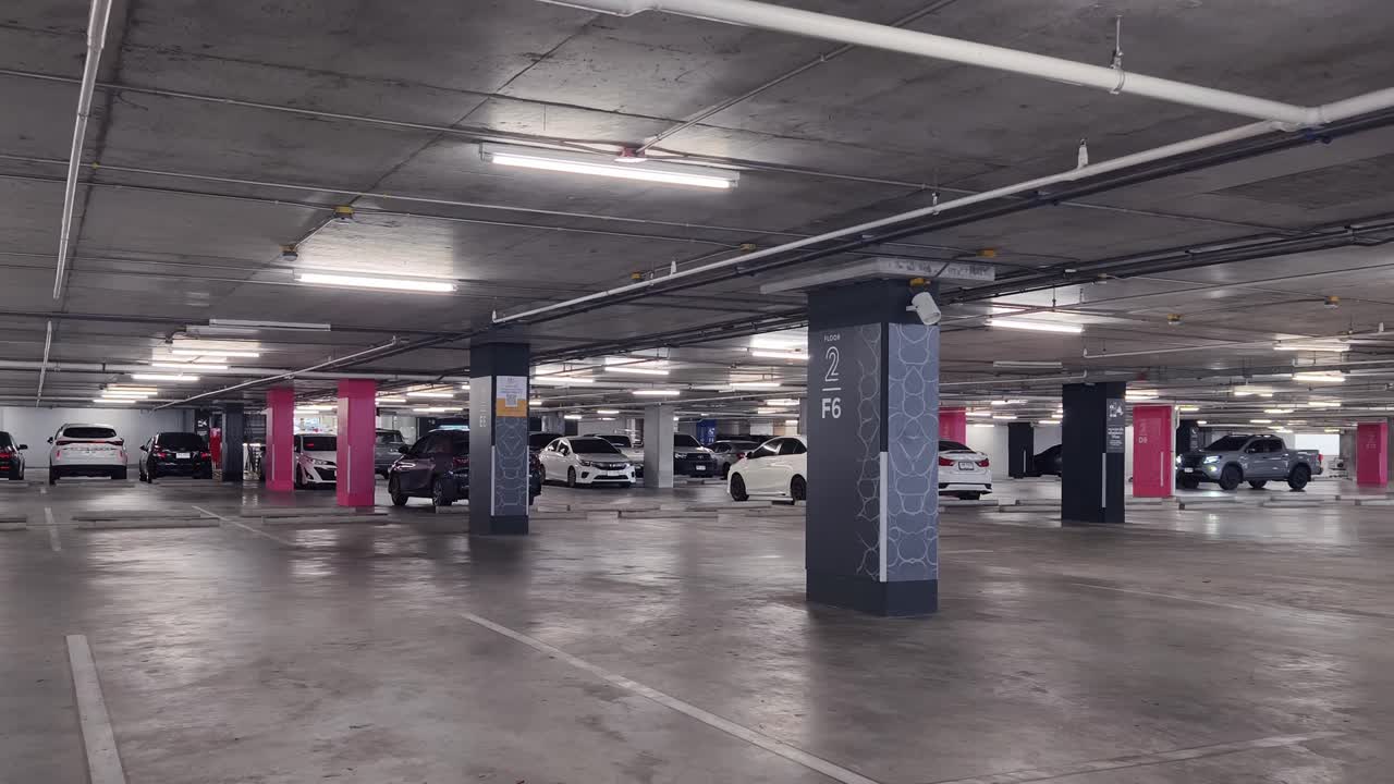 Underground Parking Garage Interior View