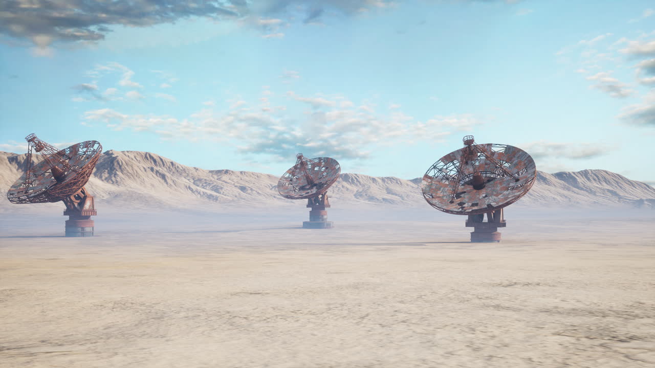 Silent metallic art amidst distant mountain and desert scenery