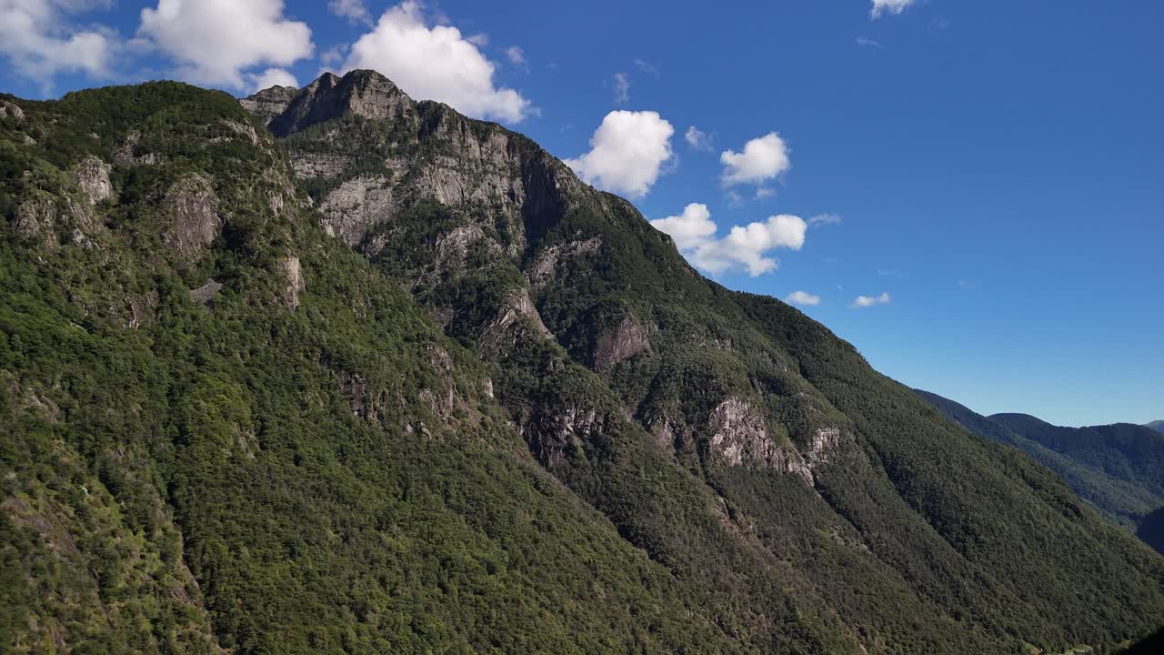 Verzasca valley Switzerland alpine highlands nature region, aerial drone