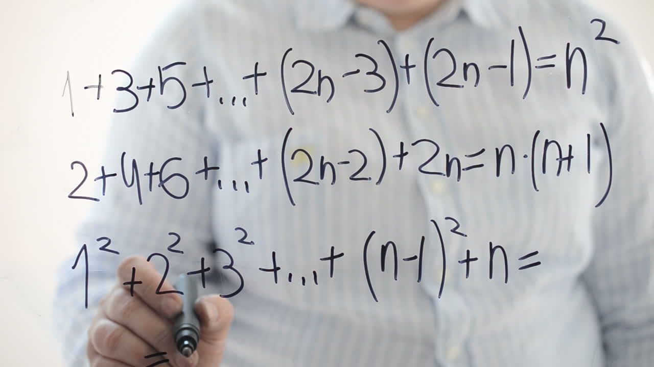 Mathematician. Numerical sequence. We write with a marker