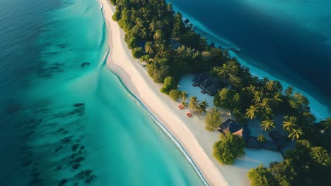 tropical island paradise with turquoise water
