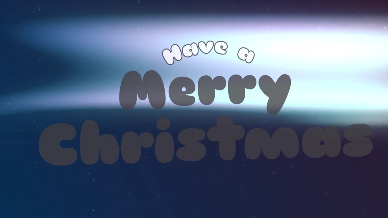 animación de felicitaciones de navidad texto sobre luces brillantes