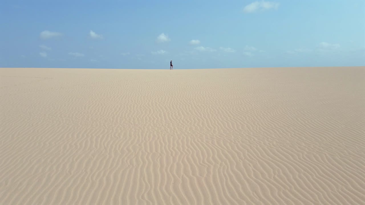 Colombia desert sand dunes walking alone remote isolated La Guajira peninsula