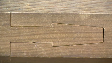 close-up of intricate japanese wood joint