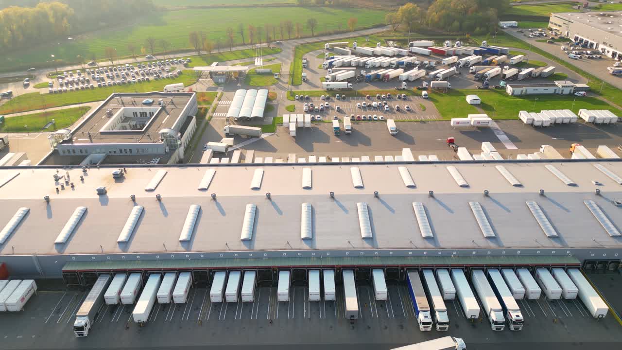 vista aérea del almacén de mercancías