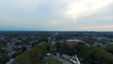 Tiro-De-Horizonte-De-Drones-De-Lancaster,-Pennsylvania