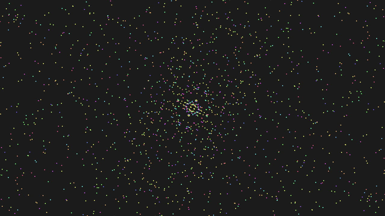 Starry night sky intricate dot pattern on black background