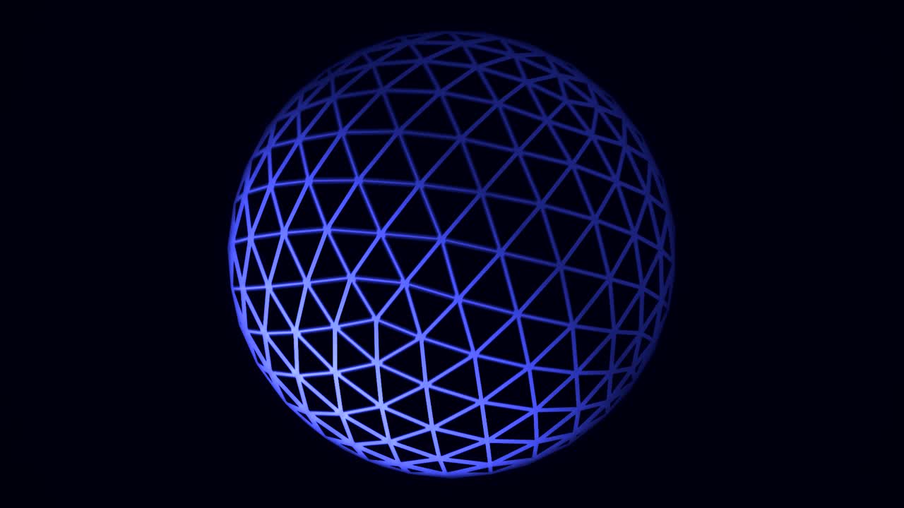 esfera de marco de alambre azul abstracto