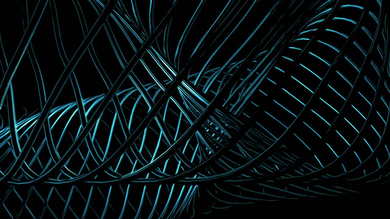 Abstract Geometric Shapes in Blue and Black