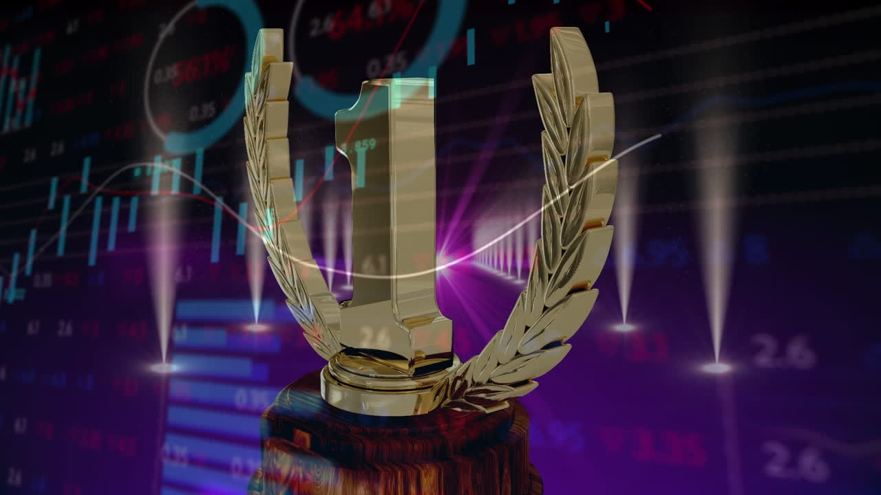 데이터 프로세싱에 대한 숫자 1의 애니메이션