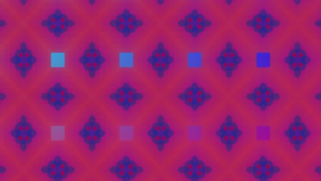 Kaleidoscopic-shapes-moving-hypnotically-on-purple-background