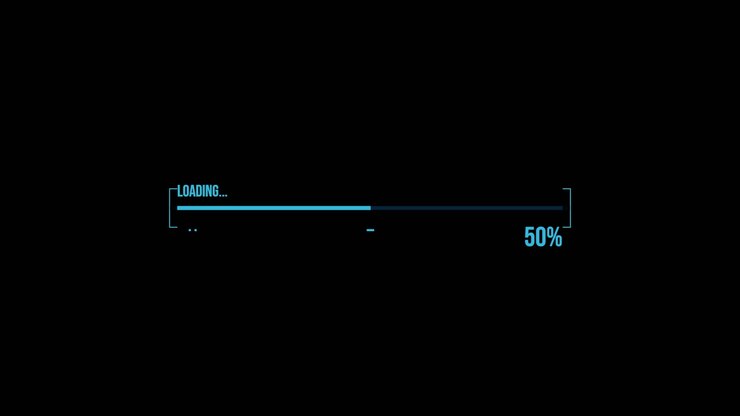 Digital Loading Progress Bar with Percentage Counter