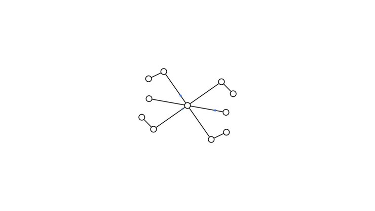 Animated Network Diagram Growing from Central Node