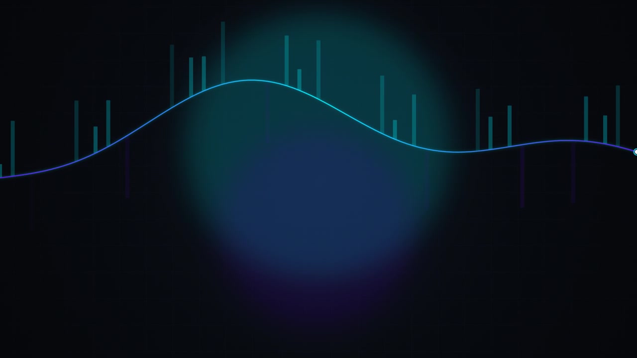 Animated Financial Stock Market Graph Showing Price Fluctuations