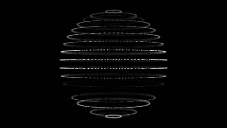 sphere with twist lines. spherical waveform. hud element. network connection structure. 3d rendering.