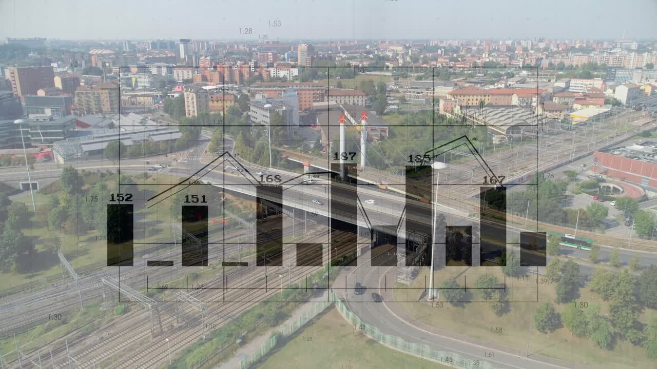 Faint overlay appearing on start, updating bars, tracing line, baseline jitter to show rising data