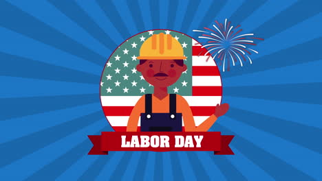 labor day animation with builder constructor