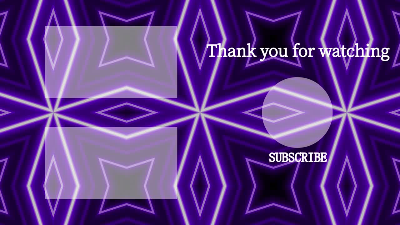 네온 표지판 패턴 엔드 카드 엔딩 스크린 모션 그래픽