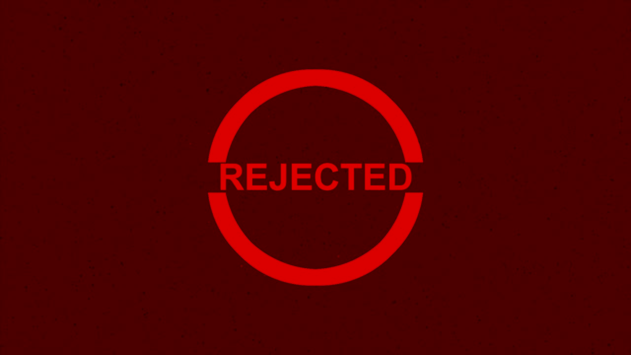 The word reject on a red background in a red circle