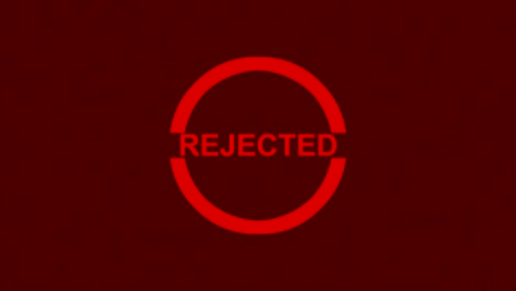 the word reject on a red background in a red circle