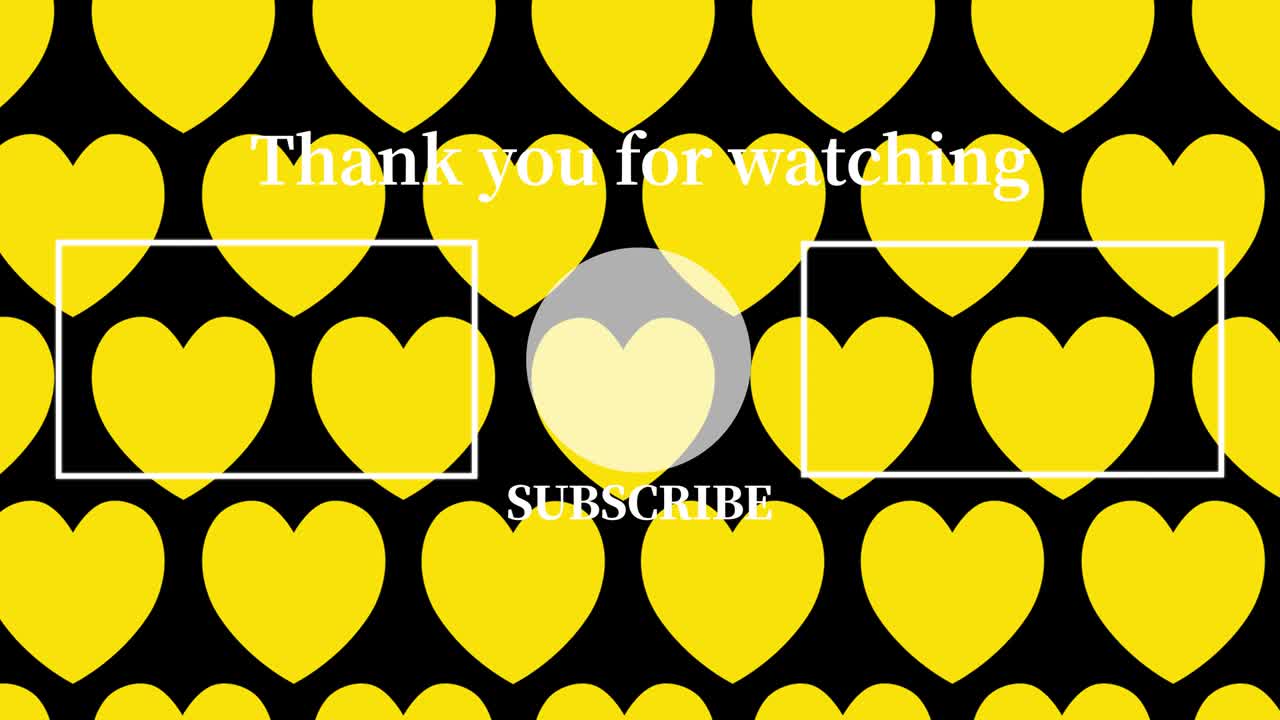 간단한 심장 움직임 엔드 카드 엔딩 스크린 모션 그래픽