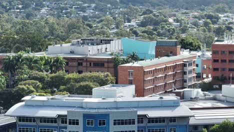 aerial orbiting shot of brisbanes prince charles hospital