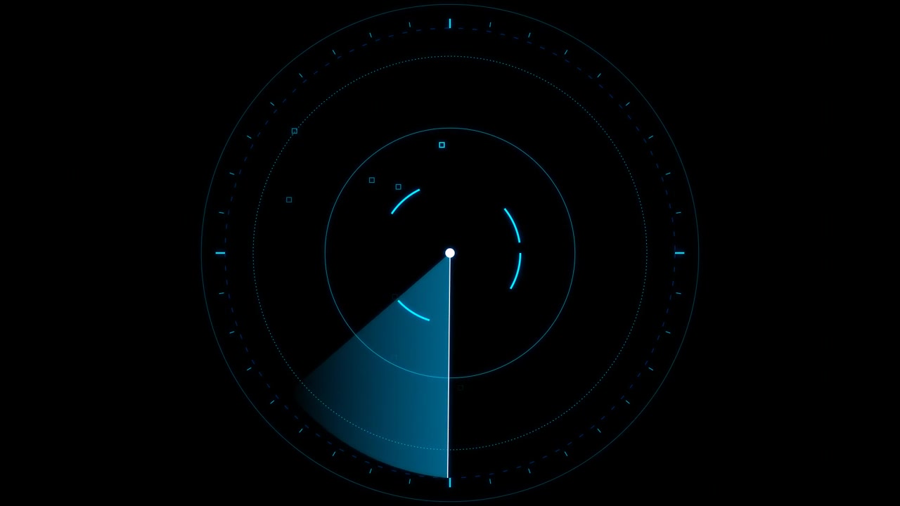 Animazione di Interfaccia di Scansione per Schermo Radar Digitale