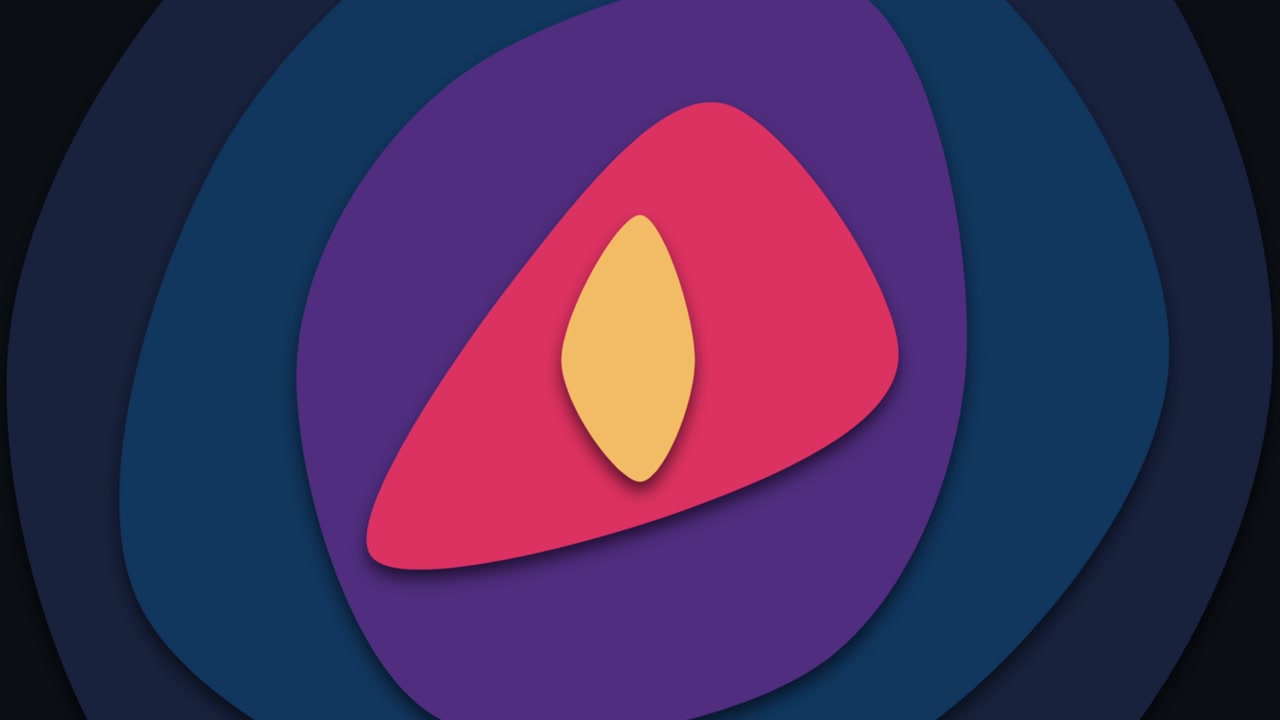 Abstract Motion Graphics with Concentric Organic Shapes