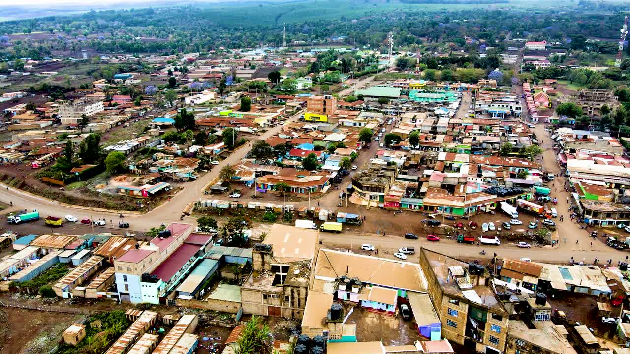 나이로비 시골 도시 풍경 케냐 도시 스카이 라인