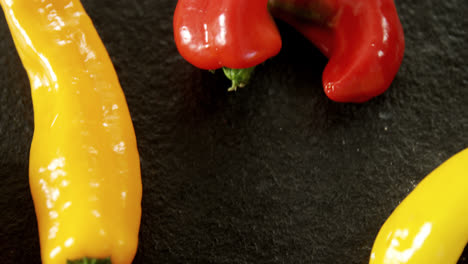 yellow and red chili pepper 4k