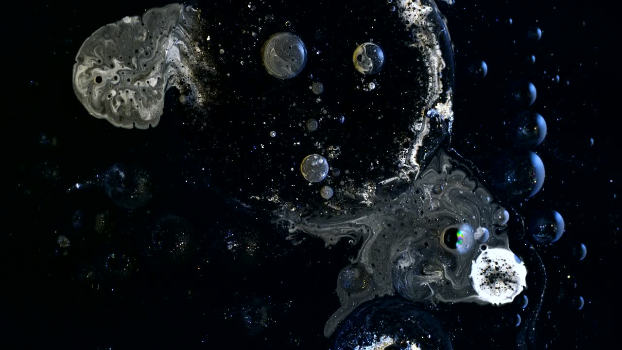 Abstract liquid oil bubble background