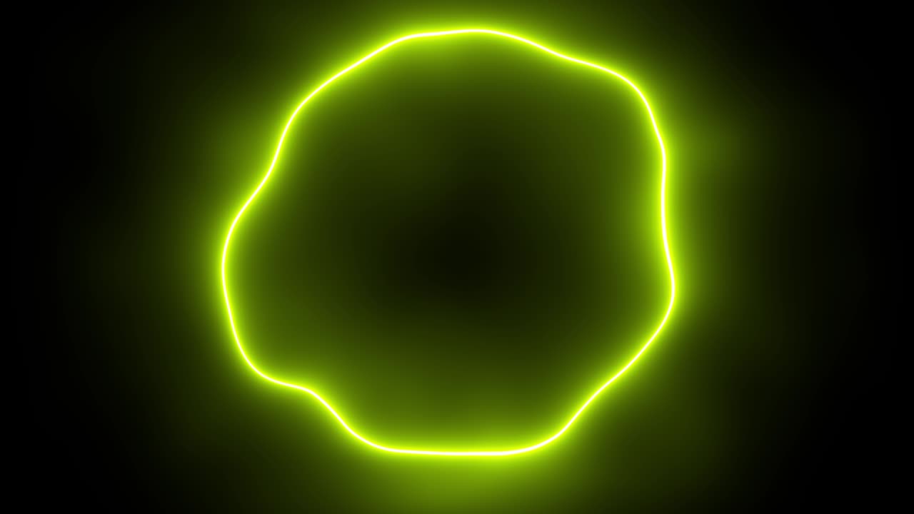 distorsión del círculo de neón animación brillante gráficos de movimiento