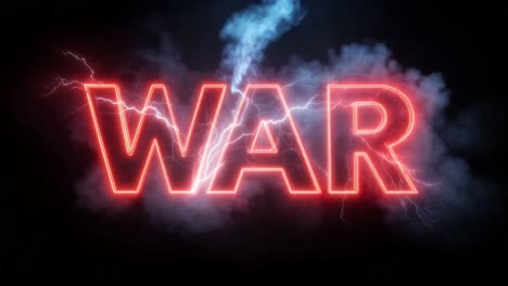 neon war text effect