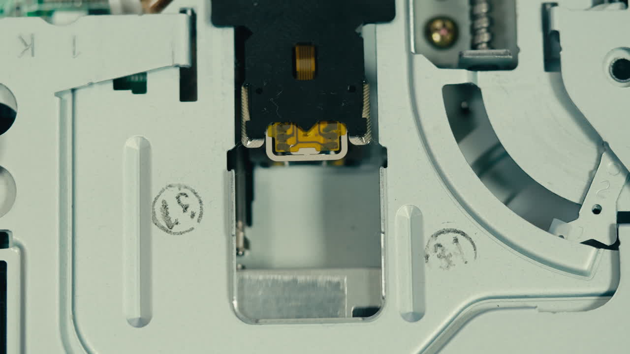 Floppy disc FDD close up, Using diskette for old PC computer macro. Archive programme or Music recorder, playing retro computer games. Vintage device for office, obsolete technology. . High quality 4k footage