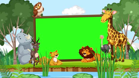 colorful animals interact in a vibrant jungle setting.