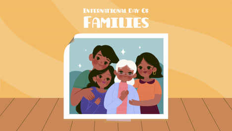 an animation of a hand drawn international day of families illustration