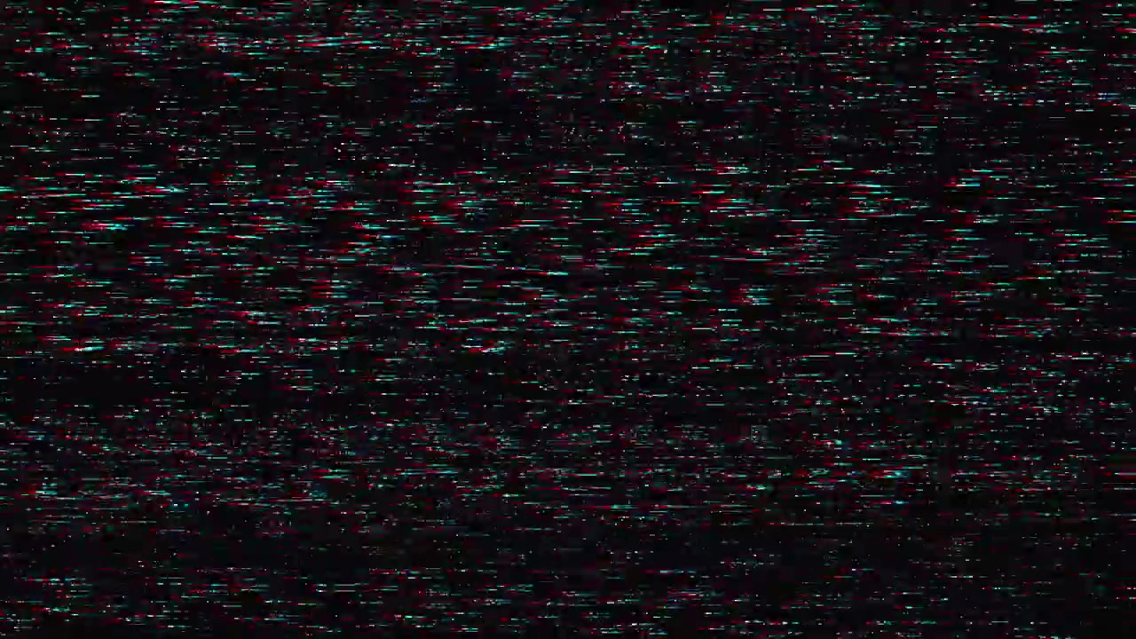 Digital Glitch Effect with Static Noise and Chromatic Aberration